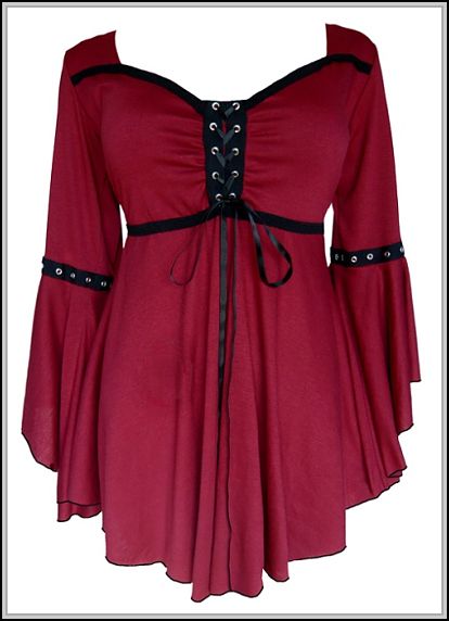 Curvy Cranberry Ophelia Corset Plus Size Top 0091