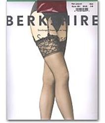Berkshire Black Queen-2 Lace-Top Thigh-High Sto...