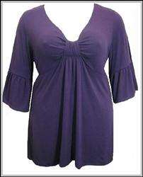 Passionate Purple Bell Sleeve Sweetheart Top
