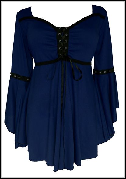 Midnight Blue OPHELIA Corset Plus-Size Top