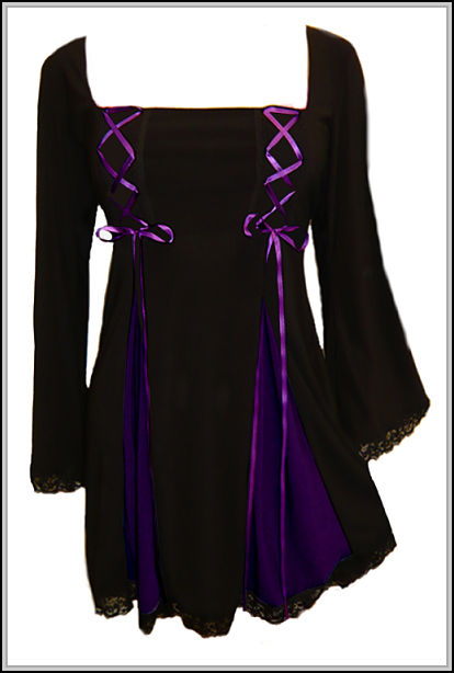 Black and Purple GEMINI Princess Corset Top