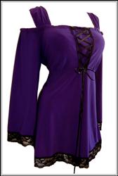 Perfect Purple Cold Shoulder INDULGENCE Corset Top