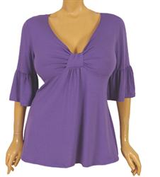 Positively Purple Bell Sleeve Sweetheart Top