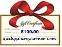 $100 Prepaid Shopping Gift Voucher to KathysCurvyCorner.Com