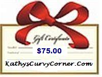 $75 Prepaid Shopping Gift Voucher to KathysCurvyCorner.Com 