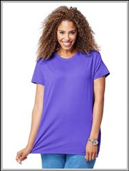 Petal Purple Cotton Jersey Short-Sleeve Scoop-Neck Tee