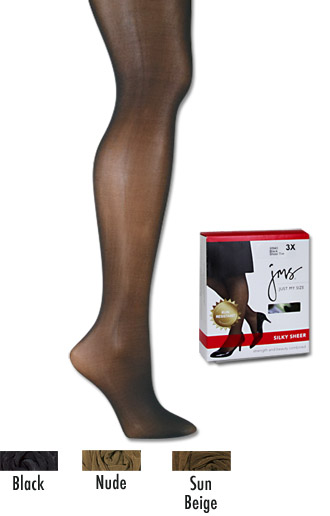 Curves Silky Sheer Plus Size Control Top Pantyhose