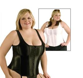 Sexy Satin Plus Size Corset With Built Up Straps