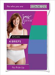 Panties - JMS Assorted Nylon Brief Panties 9-14 (4 Pairs)