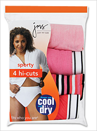 Panties - JMS Assorted Cotton Sporty Hi-Cut Panties 9-14 (4 Pairs)